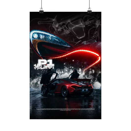 Matte Poster — McLaren P1 "Butterfly Edition"