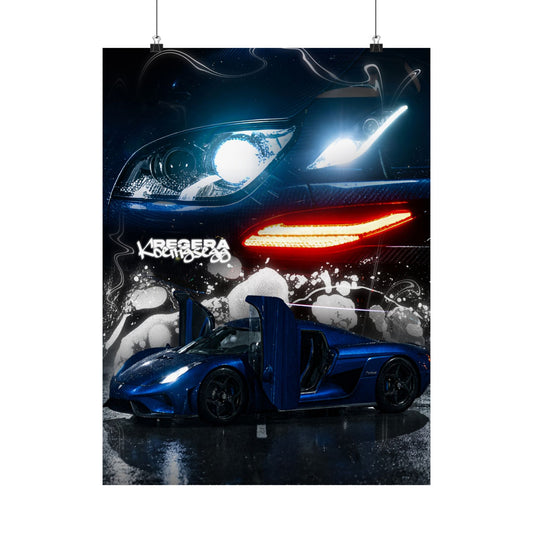 Matte Poster — Koenigsegg Regera "Butterfly Edition"