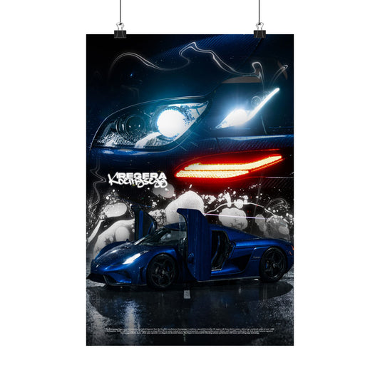 Matte Poster — Koenigsegg Regera "Butterfly Edition"
