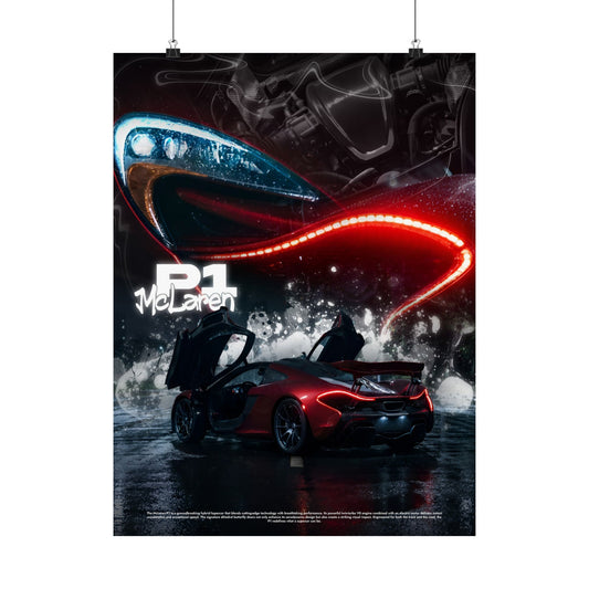 Matte Poster — McLaren P1 "Butterfly Edition"